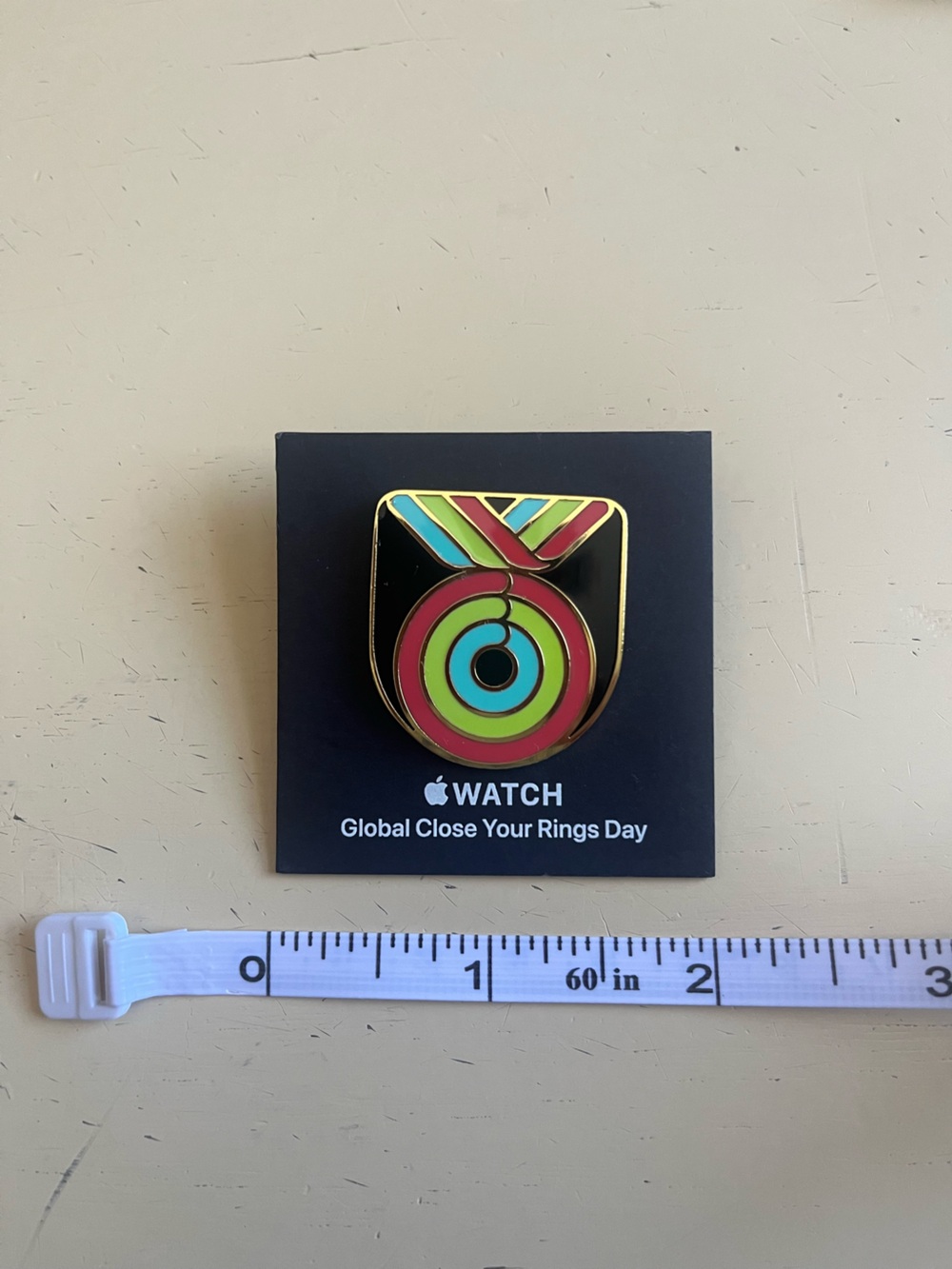 Apple Multicolor Close Your Rings Medal Enamel Pin